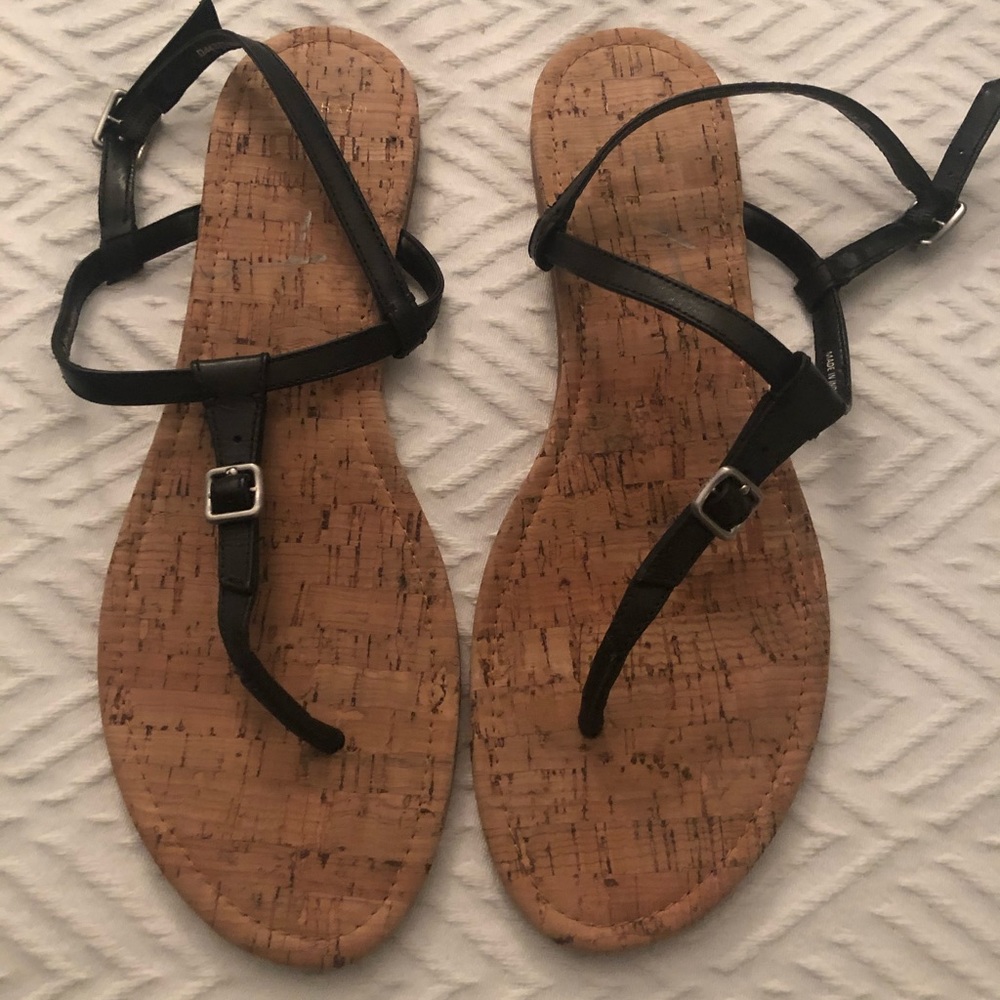 Cole Haan cork & leather thong sandal